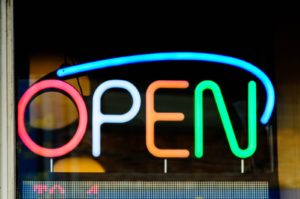 open neon light signage