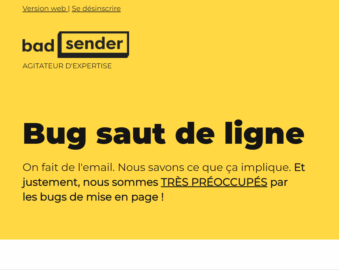 Bug saut de ligne sur Chrome et Edge