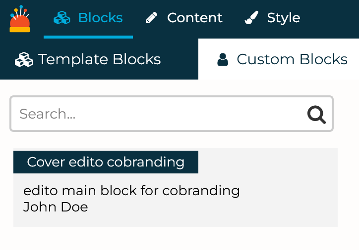 custom block search filter demo